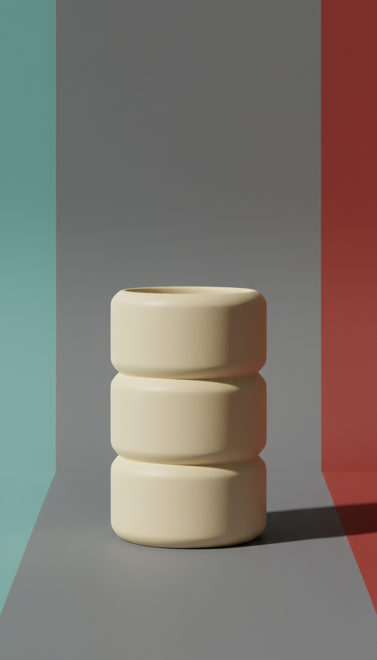 cachepô modular cerâmica marfim