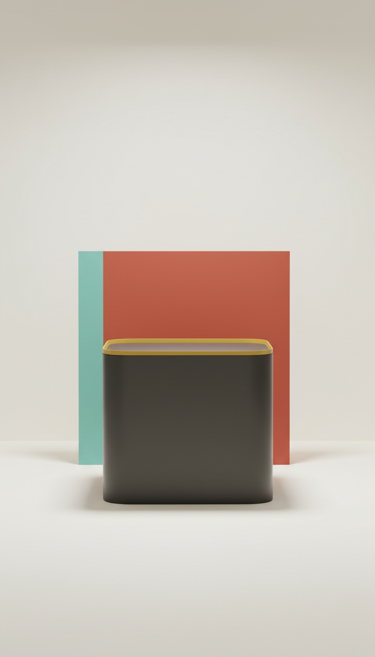 mesa lateral metal polido carvão urbano