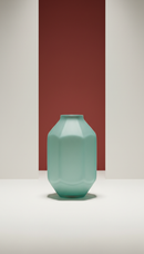 vaso de vidro menta teal decorativo
