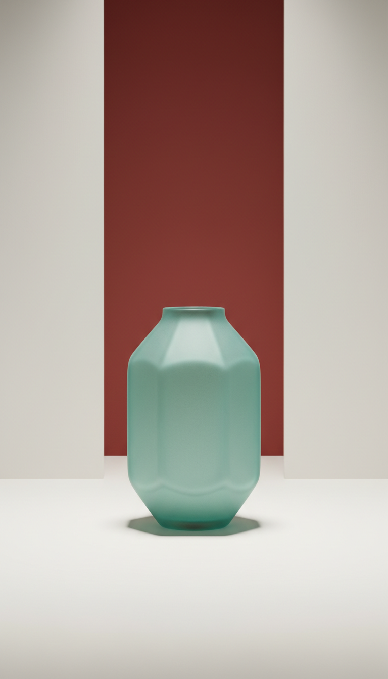 vaso de vidro menta teal decorativo